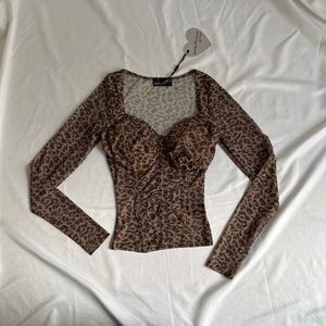 Leopard print top